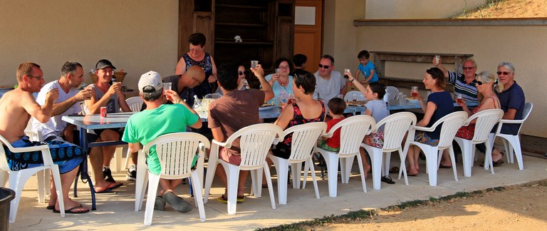 Apéritif de bienvenue avec les vacanciers